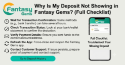 Fantasy Gems deposit not showing